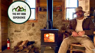 An Original Off Grid Cabin | Ep. 9 | DIY Kitchen Storage Bench, Table, Fireside Chat