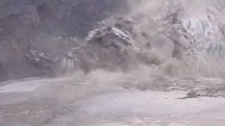 Volcano in Iceland  - flash flood from Eyjafjallajökull glacier