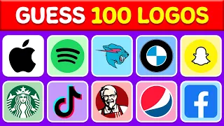 Can You Guess 100 Famous Brands Logo? 🤔💭 Logo Quiz