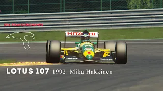 Assetto Corsa | Lotus 107 -1992 | Spa Francorchamps | #11 Mika Hakkinen