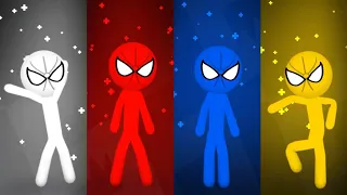 Spider man 🕷️ 😱 (Part 2) Stickman party MINIGAMES 1 2 3 4