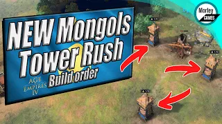 NEW AOE4 Mongols Tower Rush Build Order - Post-January Nerf