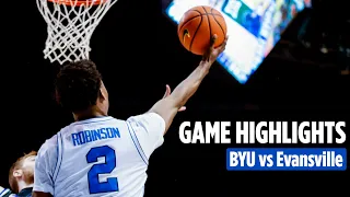 BYU Basketball vs Evansville | Game Highlights 2023