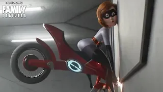 INCREDIBLES 2 Sneak Peek Clip - Elastigirl has a new set of wheels!