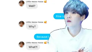 BTS text - The one who has a secret crush on Yoongi?!