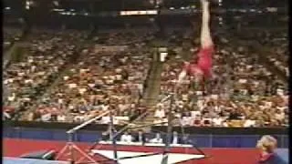 kristen maloney 2000 us olympic trials day 1 uneven bars