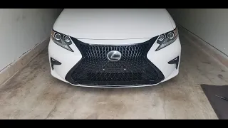Installing F-Type Front Grill and information on removal of Front Bumper Lexus ES350 2017 Part2