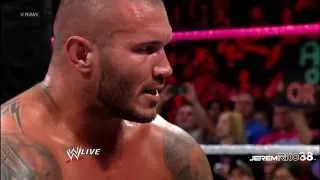 Randy Orton RKO on Kofi Kingston - Raw - October 7, 2013