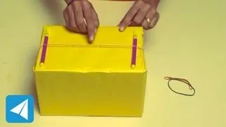 Rubber band with hollow box produces sound | Sound | Physics