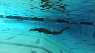 Under water dolphin kick drills