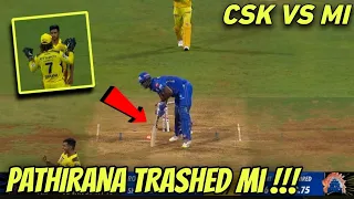 Matheesha Pathirana Bowling 🔥 CSK VS MI IPL 2024