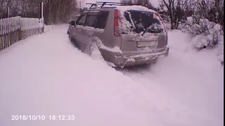 по снегу x-trail