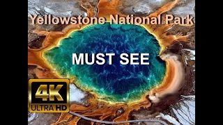 USA- Yellowstone National Park in 4K with Relaxing Guitar Music - Around the World with Laslo Pataki