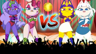 DANCE WHEEL Cute Roxy VS Cute Chica VS Ankha VS Gura