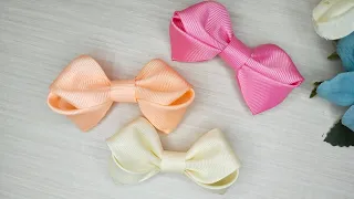 CARA MEMBUAT SIMPUL PITA CANTIK DARI PITA GROSGRAIN🎀 | EASY RIBBON BOW 🎀