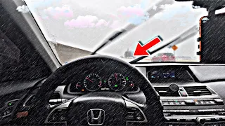 DRIVING IN THE RAIN 🌧️ | POV DRIVE | (Passes Cop)👮‍♀️