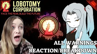 SECOND WARNING IS INSANE!! | FIRST TIME Reaction/Breakdown of Lobotomy Corporation OST: ALL WARNINGS