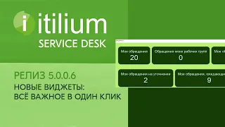 Новые виджеты в Service Desk Итилиум: всё важное в один клик (релиз 5.0.0.6)