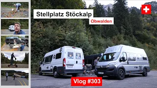 #303 Schweiz, Stellplatz Stöckalp Tour, Obwalden | Driveman Reparatur, eine Maus und ein Laubhund