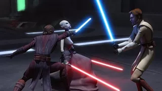 Anakin Skywalker and Obi Wan Kenobi vs Asajj Ventress