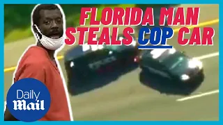 Florida man crashes POLICE car then steals another one!