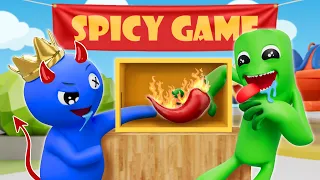 Rainbow Friends 2, but BLUE and GREEN in SPICY GAME Saga?! | Cartoon Animation