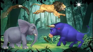 Animal stampede crossover 🙊 | animal race | animal | Navel cartoon 3d 🙋