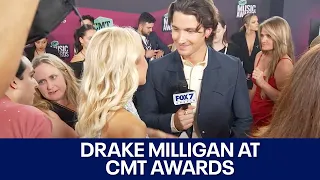 CMT Awards 2023: Drake Milligan on aqua carpet | FOX 7 Austin