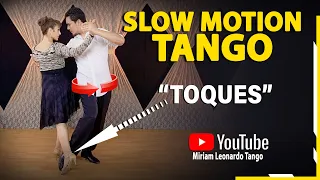 TANGO STEPS IN SLOW MOTION - "Toques for Leaders" (During Ochos)