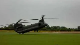 Chinook helicopter display RAF East Kirkby Airshow
