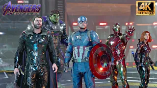 The Avengers vs MODOK With Endgame Suits - Marvel's Avengers Game (2021)