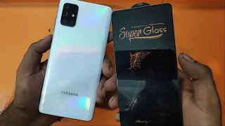 How to Put Tempered Glass  in Samsung A71|Samsung A71 Screen Protector Installation with out Bubbles