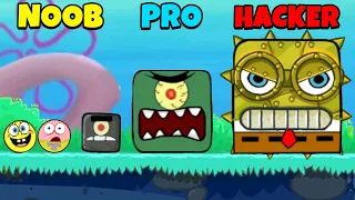 NOOB vs PRO vs HACKER - Sponge Bob Red Ball 4