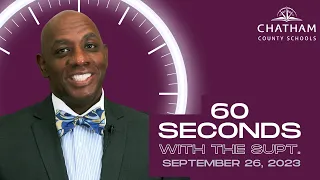 60 Seconds with the Supt. Sept 26, 2023