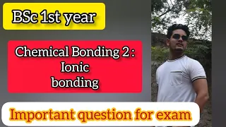 Chemical Bonding 2 Important questions for exam Bsc 1st year Inorganic chemistry