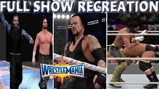 WWE 2K17 RECREATION: WRESTLEMANIA 33 FULL SHOW HIGHLIGHTS
