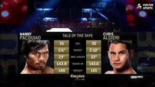 Manny Pacquiao vs Chris Algieri  HD Full Fight