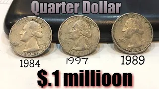 3 Ultra Rare Washington Quarter dollar 1989-1984-1997 Coin Value | Review | Old Coin World