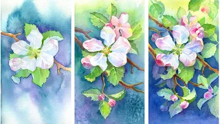 HOW TO PAINT WATERCOLOR BACKGROUNDS 🎨  3 Tips + 3 Exercises