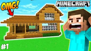 SHINCHAN Made His FIRST HOUSE In Minecraft Survival EP-1
