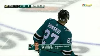Joonas Donskoi nets two goals against Ducks