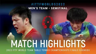 Highlights | Fan Zhendong (CHN) vs Togami Shunsuke (JPN) | MT SF | #ITTFWorlds2022