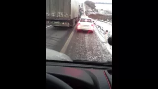Авария на трассе М4 в Тульской обл....
