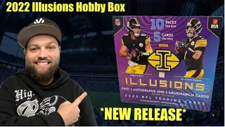 NEW RELEASE : 2022 Panini Illusions Football Hobby Box! 5 Hits Fun Rip!