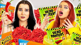 24 Stunden nur SCHARFES & SAUERES Essen 🥵🍋 (Zunge taub) - Celina