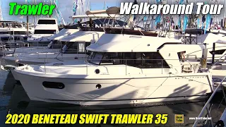 2020 Beneteau Swift Trawler 35 - Walkaround Tour - 2020 Miami Boat Show