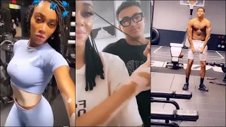 Kyle Kuzma having fun with his new girlfriend Winnie Harlow