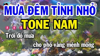 Karaoke Mưa Đêm Tỉnh Nhỏ Tone Nam ( C#m ) Nhạc Sống Cực Hot 2023 | Phước Hiệp