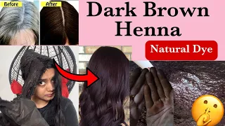 सफेद बालों को जड़ से काला करे-permanent/Dark Brown Henna for grey hairs in summertime/grey to black.