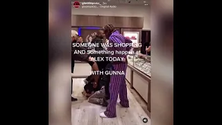 Gunna ATTACKED At Jewelry Store! Gunna Security Body Slams Man